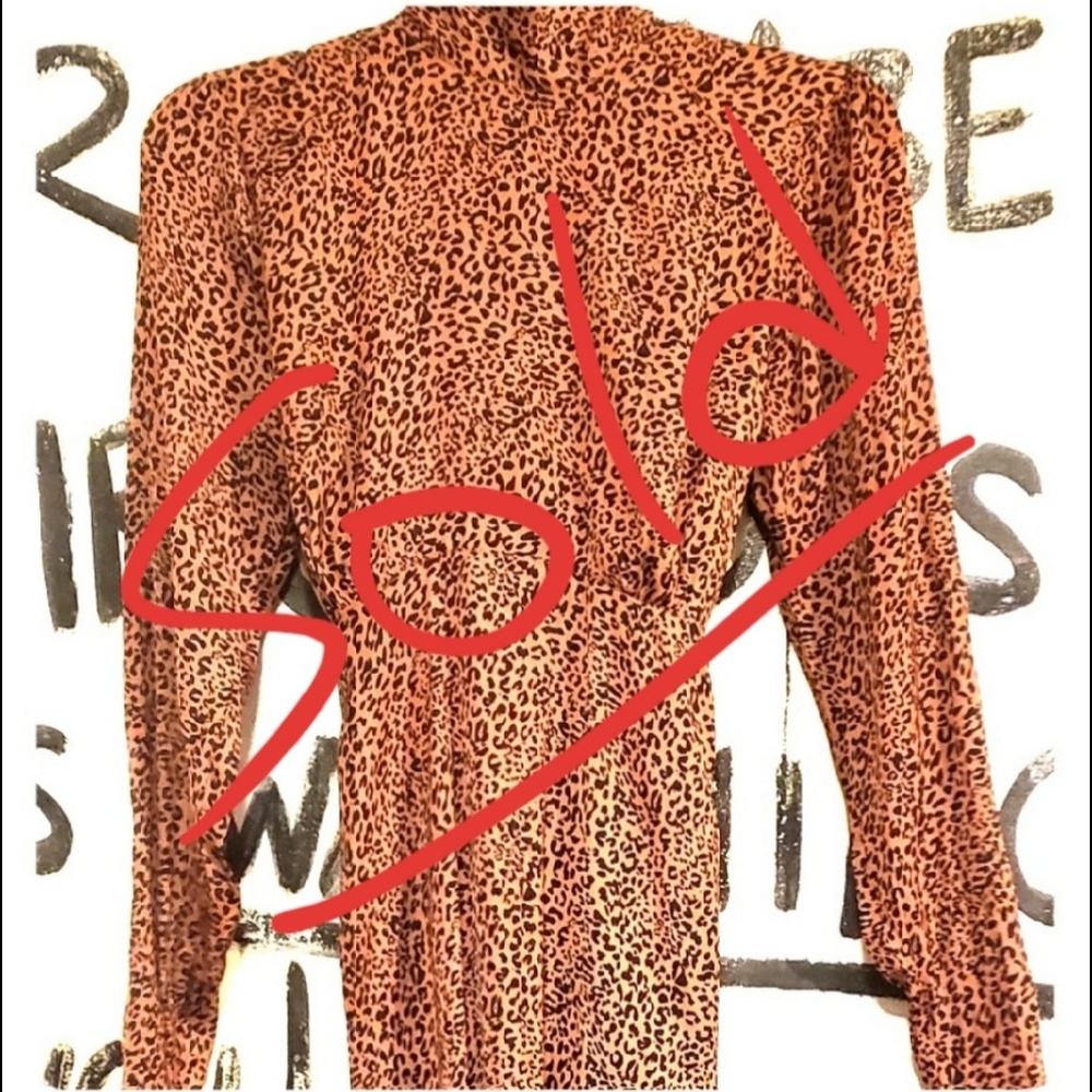 Joie backless cheetah print dress